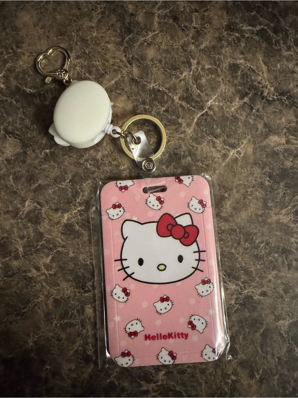 Hello Kitty Pink ID Badge Holder with Keyring